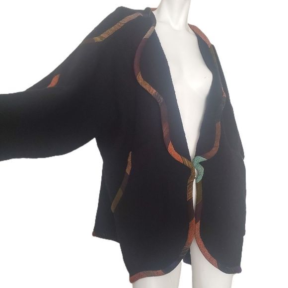 Candiss Cole Art to Wear Women's Open Front sweater - Picture 6 of 8